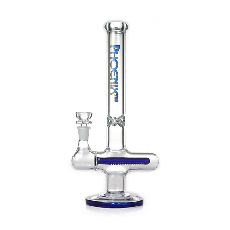 Shop Phoenix Star 12 inch Inline Perc blue glass bong online 