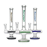 Shop Phoenix Star 12 inch Inline Perc bong in green, blue, and gold at Fat Ass Glass
