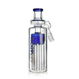 Shop Phoenix Star 14mm 45 Degree 6 Arm Tree Ash Catcher Blue – best bong ash catcher for cleaner smoke, available at Fat Ass Glass 