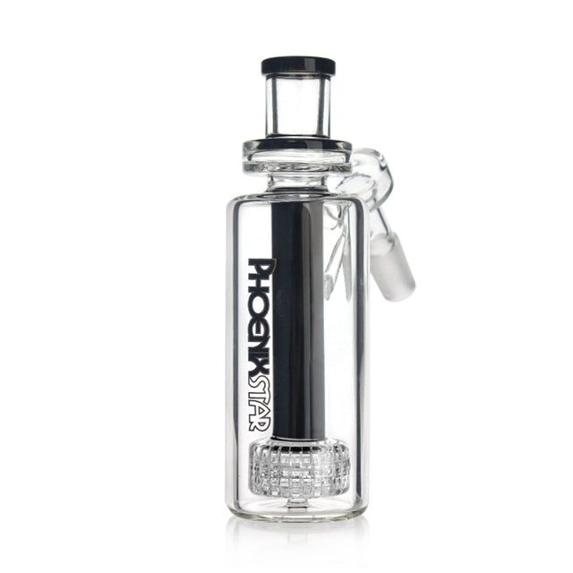 Black Phoenix Star matrix perc ash catcher with 14mm female to male joint and 45 degree angle.