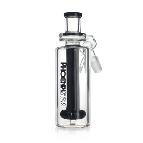 Black Phoenix Star showerhead perc ash catcher with 14mm female to male joint and 45 degree angle.