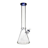 Phoenix Star 15 inch thick beaker bong blue rim – side view, for sale online