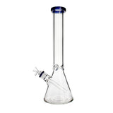 Phoenix Star 15 inch thick beaker bong with blue rim – order premium glass bongs
