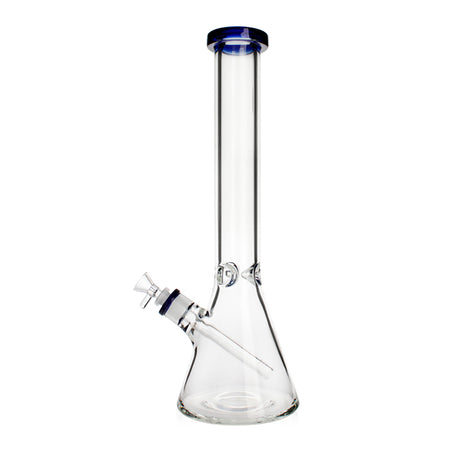 Phoenix Star 15 inch thick beaker bong with blue rim – order premium glass bongs