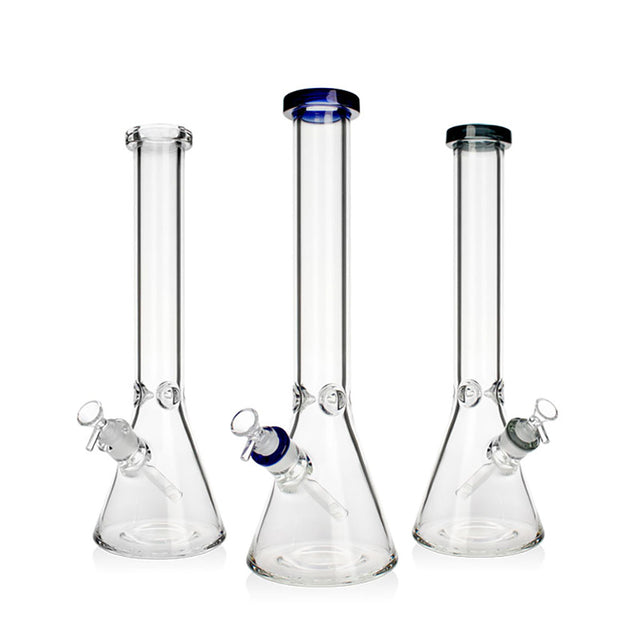Phoenix Star 7mm 15 inch thick beaker bongs in assorted colors – buy set online at Fat Ass Glass