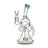 Phoenix Star 9 inch recycler oil rig with showerhead perc and green accented mouthpiece