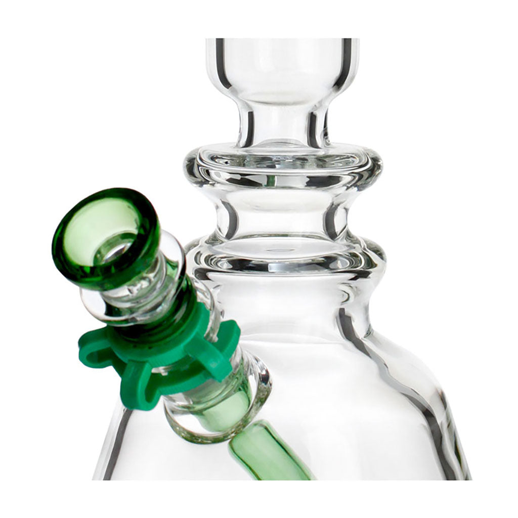  phoenix-star-9mm-12-inch-beaker-bong-green-downstem-detail