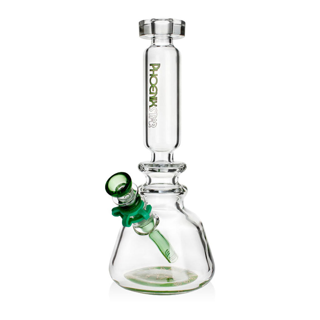 phoenix-star-9mm-12-inch-beaker-bong-green-fat-ass-glass 