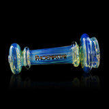 Alternate side angle of the Phoenix Star compact silver fumed Puffco Peak Pro replacement glass, for sale with fast shipping at Fat Ass Glass.