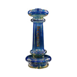 Upright view of the Phoenix Star compact silver fumed Puffco Peak Pro glass top, ready to buy online from Fat Ass Glass.
