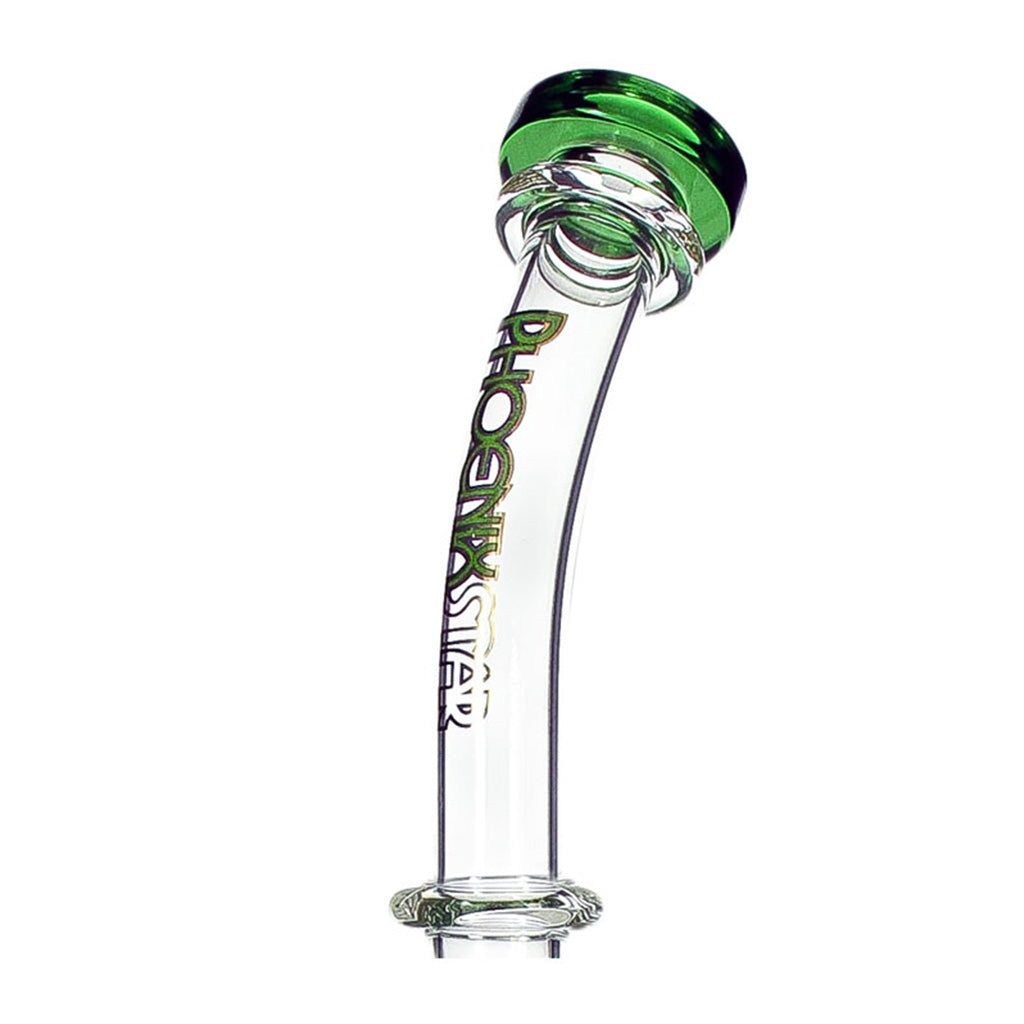 Phoenix Star double showerhead bong green removable mouthpiece 