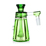 Close-up of Phoenix Star modular triple stack bong mouthpiece and joint clamp in black, premium glass from Fat Ass Glass. 