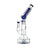 Angled view of blue Phoenix Star glycerin condenser matrix perc bong with freezable chamber, premium glass bong for sale at Fat Ass Glass. 