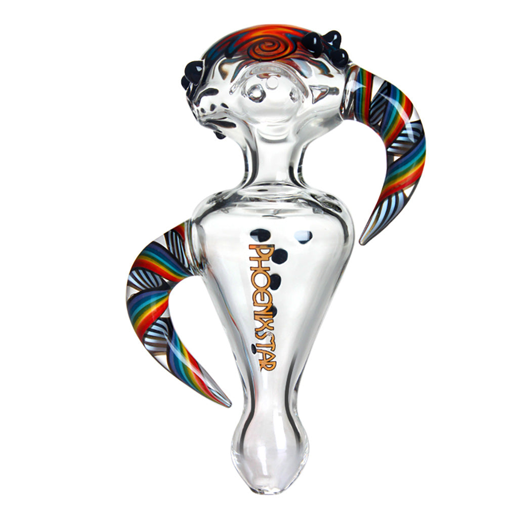 Helix Function Phoenix Star Dry Pipe with Rainbow Handle – Buy Glass Pipe Online 