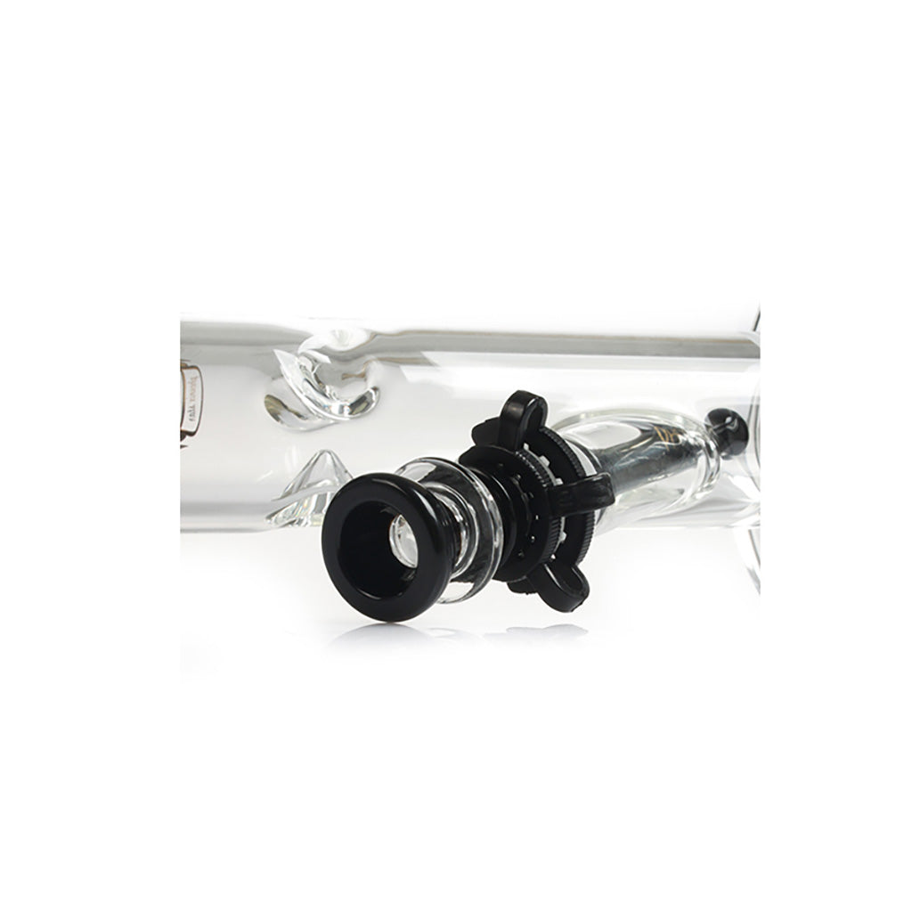 Buy 7mm Phoenix Star straight tube bong with black downstem – premium thick glass water pipe for sale 