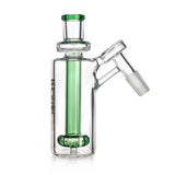 Green Phoenix Star showerhead perc ash catcher with 14mm female to male joint and 45 degree angle.