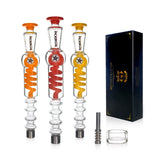 Phoenix Star 8.5 Inch Freezable Glycerin Bong Coil Nectar Collector Set Of Nail And Wax Dish With Various Colors