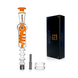 8.5 Inch Phoenix Star Orange Freezable Glycerin Bong Coil Nectar Collector With Titanium Nail & Dish With Gift Box