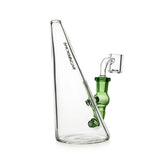 Phoenix Star 6 inch slanted cone base mini rig with green accent side view