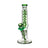  PHX Star 10 inch freezable glycerin straight tube bong in green with straight base and condenser core 