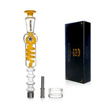 Phoenix Star Yellow Freezable Glycerin Bong Coil Nectar Collector With Titanium Nail & Wax Dish With Gift Box