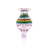 Fat Ass Glass pink glass carb cap with artistic multi-colored bead design shown upright on white background