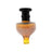 Pointed Dome Carb Cap In Amber Two-Tone Glass Front View Available At Fat Ass Glass