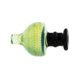 Pointed Dome Carb Cap In Green Two-Tone Glass Side View Available At FGC