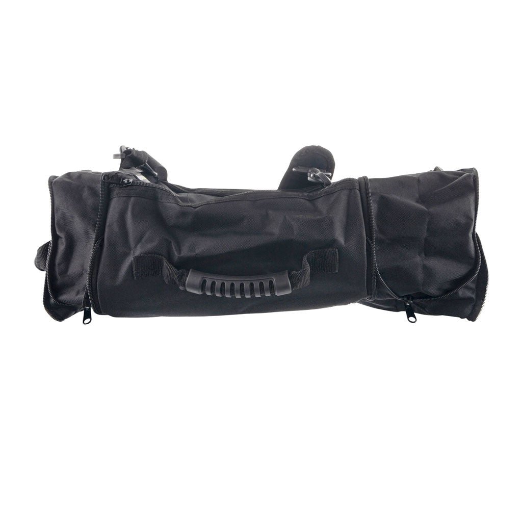 Pure Glass "Pink" Duffle Smell Proof Bag Side Extend View - FGC                                                                                                                                                                                 