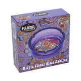 PURPLE HIPPIE FLOWER GLASS ASHTRAY