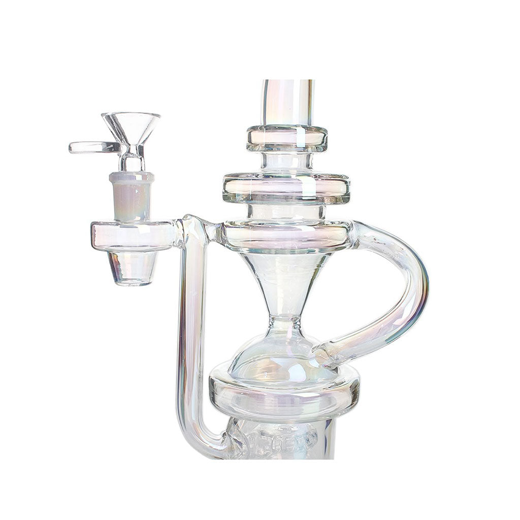 HOLOGRAPHIC RAINBOW MULTI-CHAMBERED SHOWERHEAD PERC RECYCLER RIG