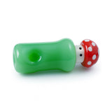 RED TOP MUSHROOM GREEN HAND PIPE
