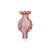 Red spiral swirl glass bubble carb cap by Fat Ass Glass shown in upright front view on a white background.