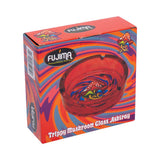 RED TRIPPY MUSHROOM GLASS ASHTRAY