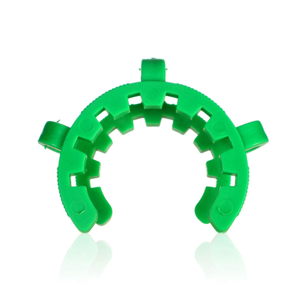 Green plastic keck clip for securing a 34mm freezable coil replacement top to the joint 