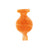 Round Dotted Line Carb Cap in Orange - Front View Displaying Textured Dotted Pattern and Airflow Design