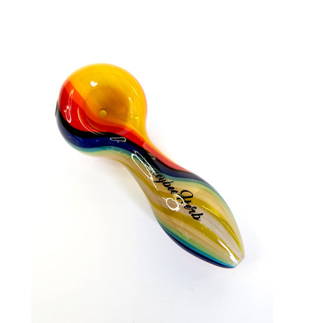 Vibrant  Linework Twist Spoon Pipe