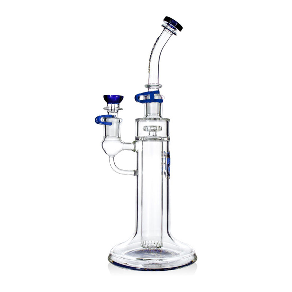 Buy Phoenix Star double showerhead bong 13.5 inch blue online 