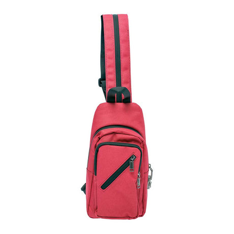 12IN X 6IN X 2IN SMELLPROOF SLING BAG - WINE RED