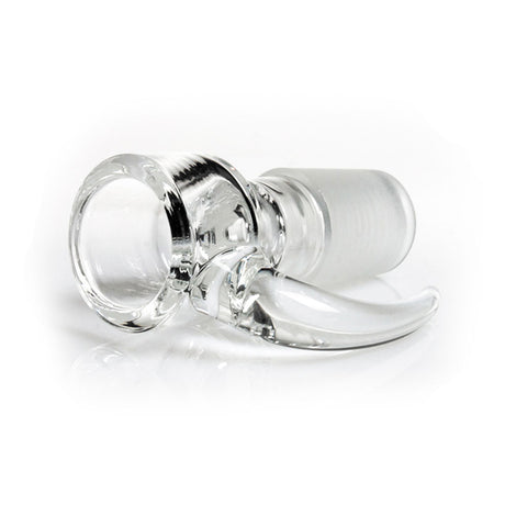 Clear Sovereignty glass slide bowl with handle for water pipe setups, in stock at Fat Ass Glass and ready to ship.