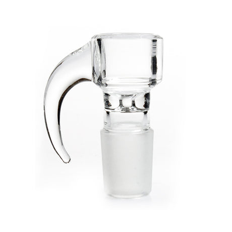 Clear Sovereignty glass slide bowl piece with handle for sale at Fat Ass Glass, order online today.