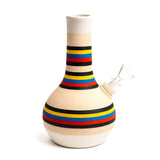 COLORFUL STRIPED CERAMIC BUBBLE VASE BONG