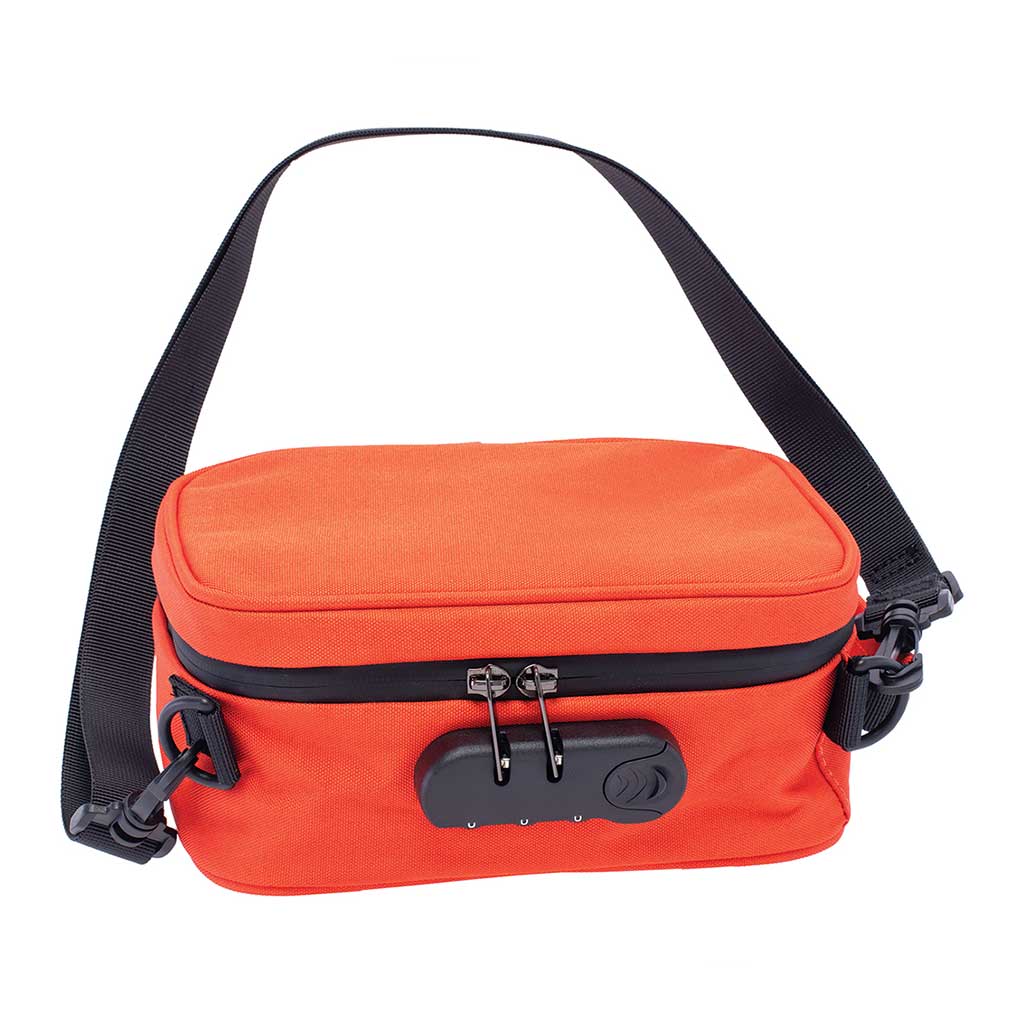8.5IN X 5.5IN X 4.5IN SMELLPROOF BAG - TANGERINE TANGO