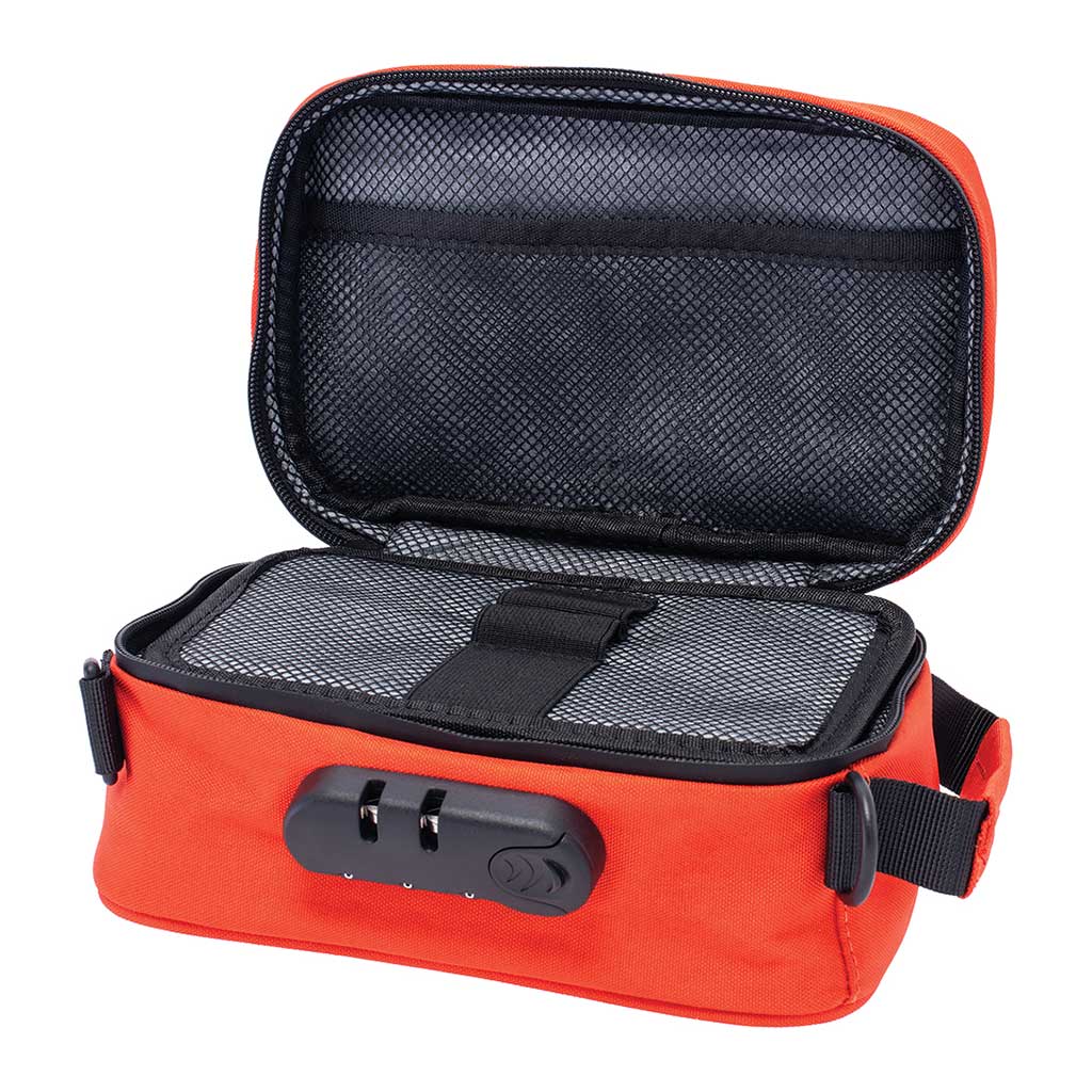 8.5IN X 5.5IN X 4.5IN SMELLPROOF BAG - TANGERINE TANGO