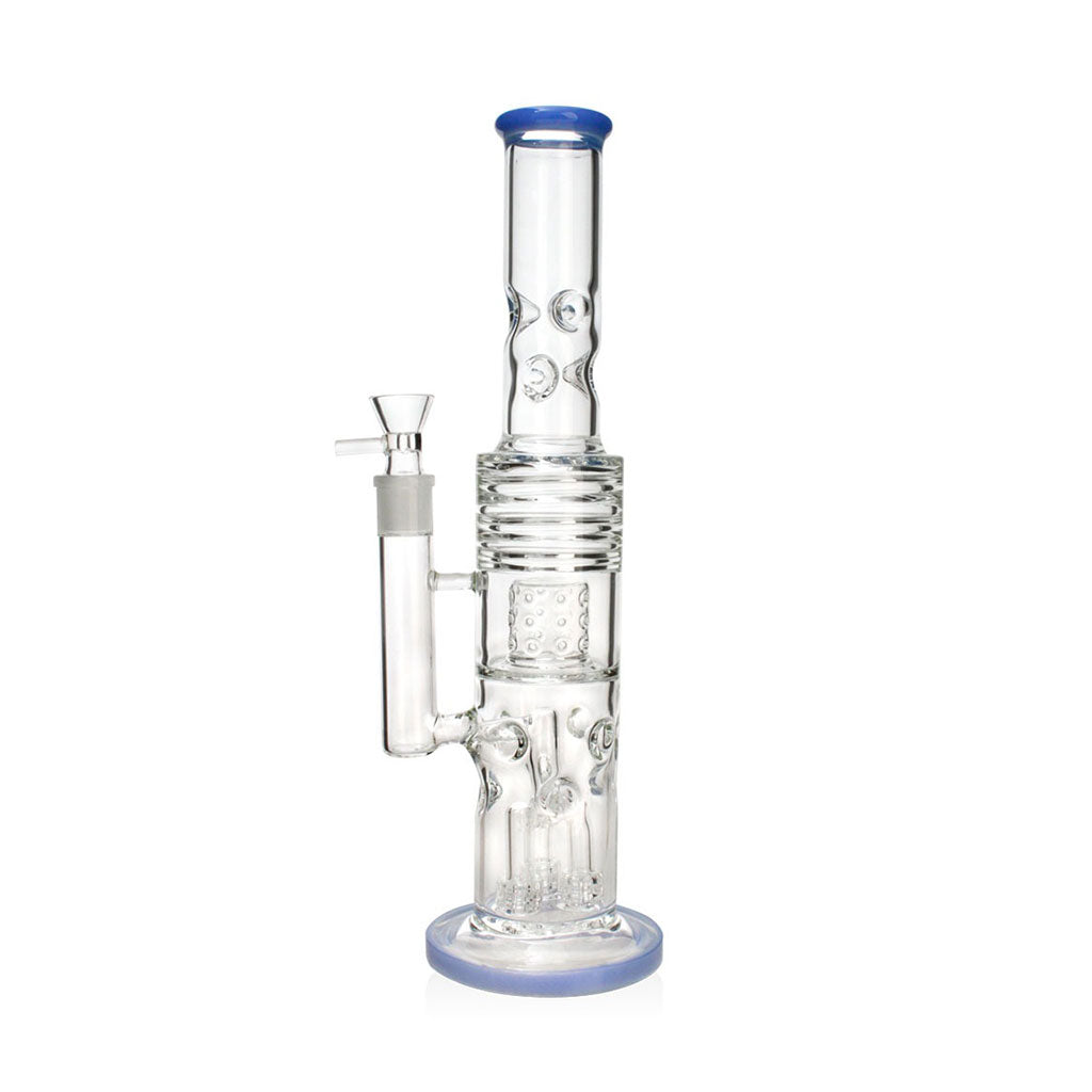 TRIPLE MATRIX PERC HONEYCOMB STRAIGHT TUBE BONG