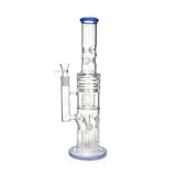 TRIPLE MATRIX PERC HONEYCOMB STRAIGHT TUBE BONG