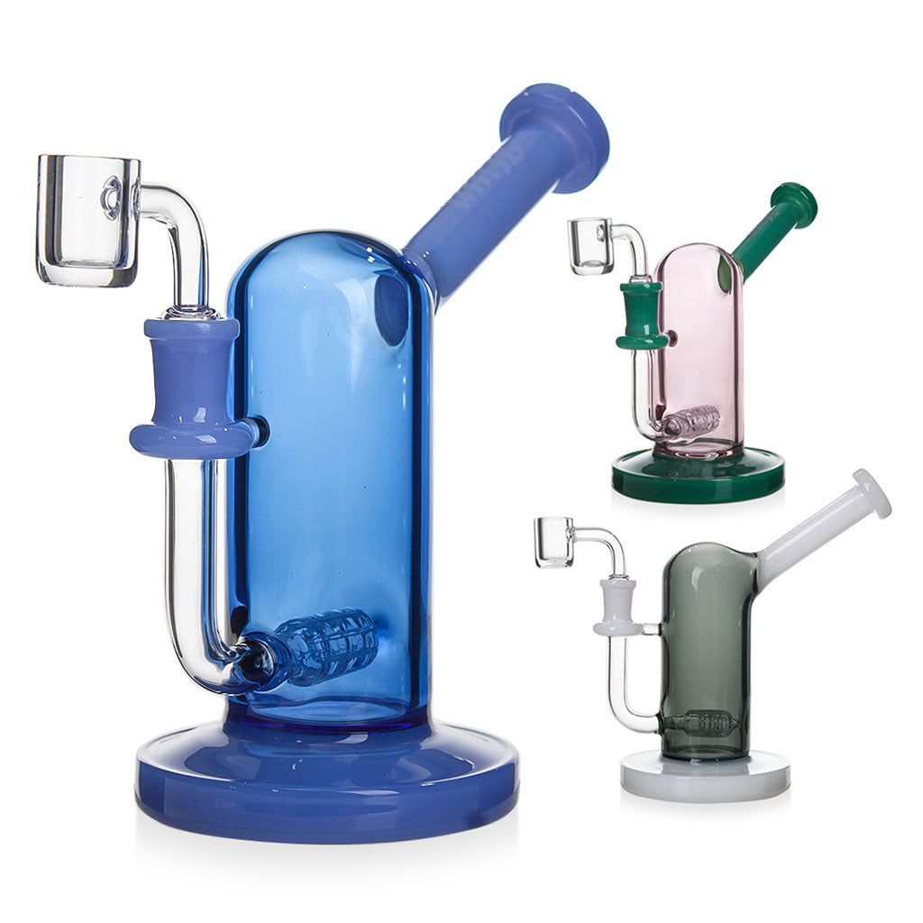 Upright Capsule Rig With Inline Perc for Sale | Honeybee Herb – fatassglass