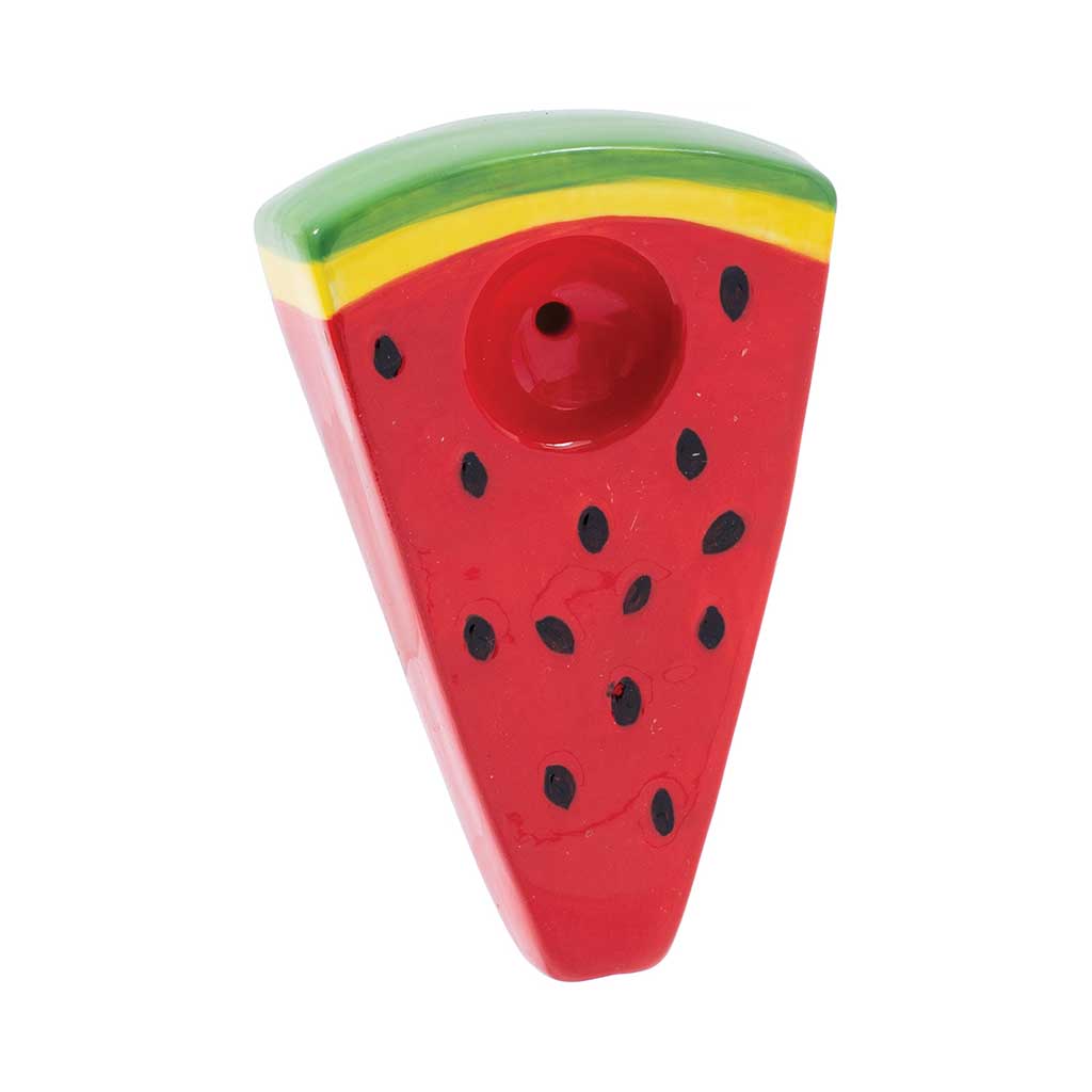WATERMELON SLICE FRUIT CERAMIC HAND PIPE