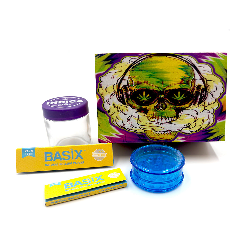 Wooden Stash Box Kit – Grinder, Jar & Papers – fatassglass